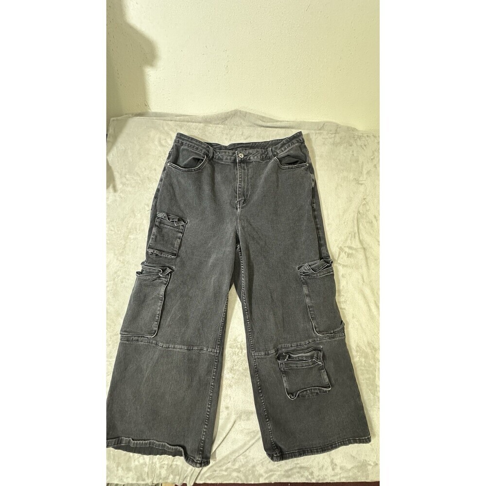 Cider wide leg cargo jeans women’s 2XL y2k baggy grunge
